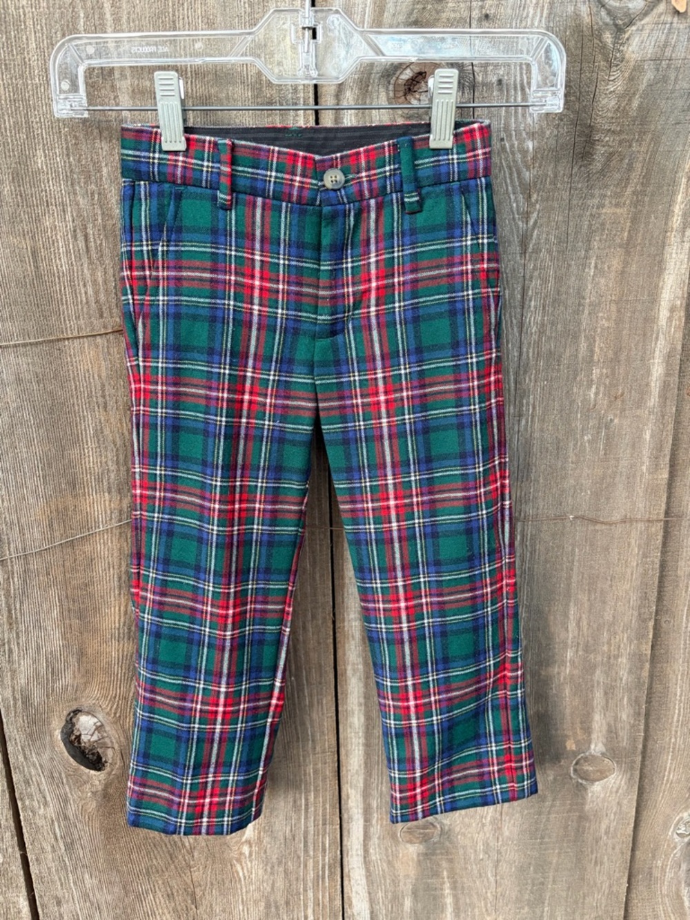 Janie and Jack “The Tartan Pant” Green and Red Plaid Dress Pants